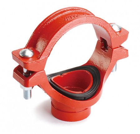 Хомут под муфту LedeGroove (53mm) Ду 65х50, 21/2"х2" (76х60мм)